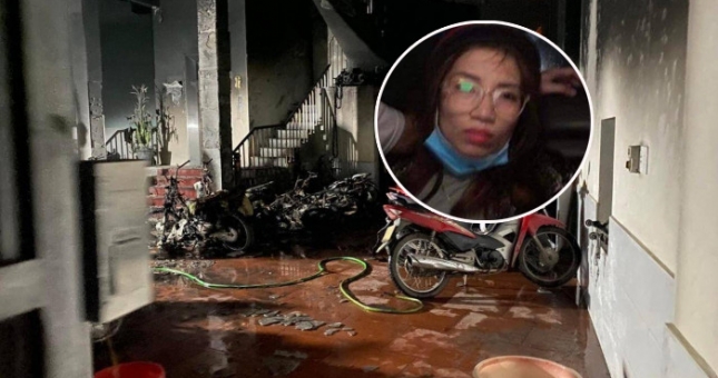 Một phụ nữ châm lửa đốt xe máy dẫn đến cháy nhà trọ ở Phú Đô, Hà Nội