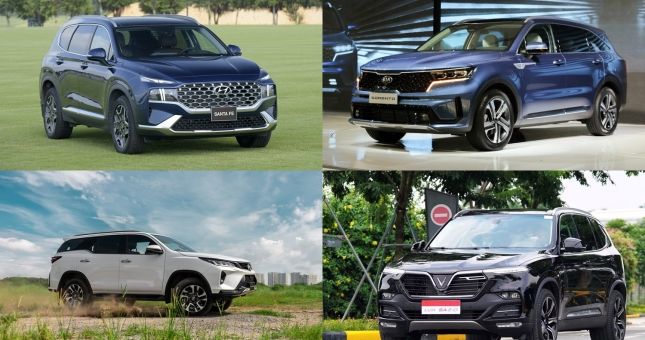 Loạt SUV 7 chỗ bán chạy nhất Việt Nam: Fortuner, Santa Fe và Sorento 'so găng'