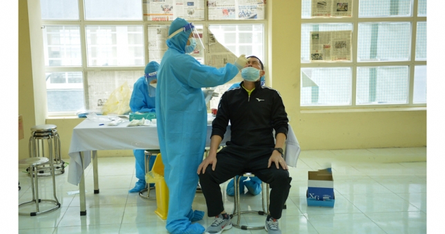 Giải bóng chuyền hạng A tiến hành xét nghiệm Sars-coV-2 tất cả thành viên tham dự