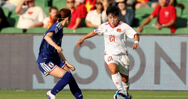 Trực tiếp bóng đá nữ Việt Nam 0-1 nữ Nhật Bản: Bàn thua đầu tiên