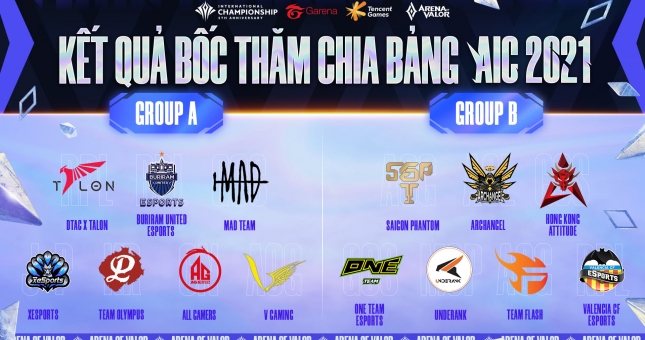 AIC 2021: Team Flash và SGP rơi vào bảng 'tử thần'