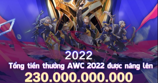 Liên Quân Mobile: AWC 2022 trở lại với tổng giải thưởng 230 tỷ đồng