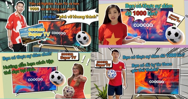 Sau hơn 1000 cú sút từ tiền đạo Nghiêm Xuân Tú, “khung thành” coocaa super TV vẫn không thể phá vỡ