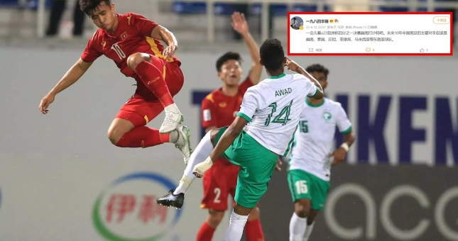 CĐV Trung Quốc ‘ngả mũ thán phục’ U23 Việt Nam, tự hạ thấp bóng đá nước nhà