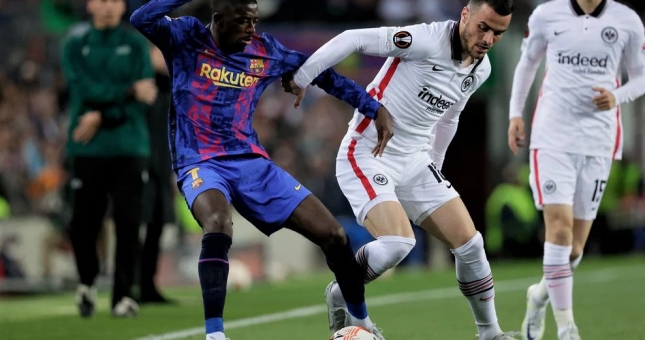 VIDEO: Barcelona 2-3 Frankfurt (Tứ kết Europa League)