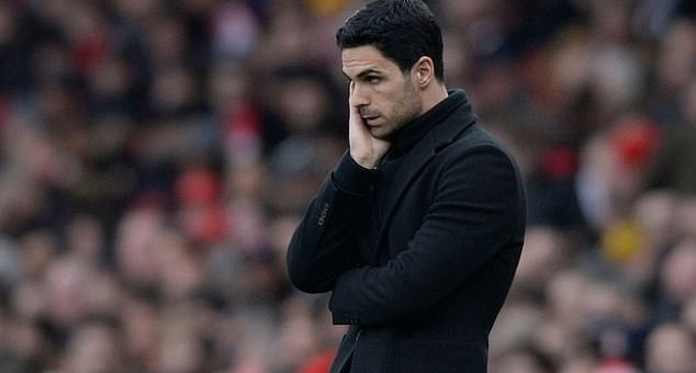 Arsenal thua trận thứ 3 liên tiếp, Arteta lo sốt vó