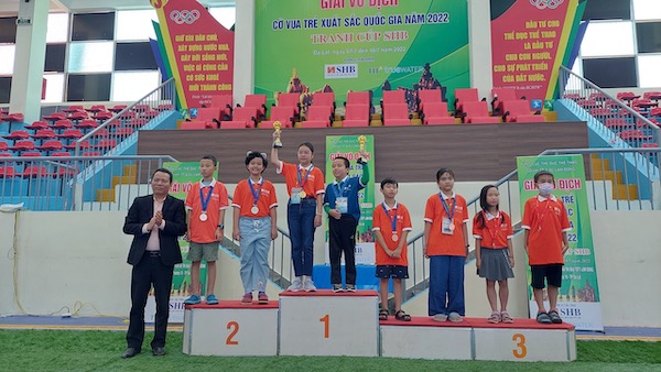 TP.HCM nhất toàn đoàn Giải cờ vua trẻ xuất sắc Quốc gia 2022