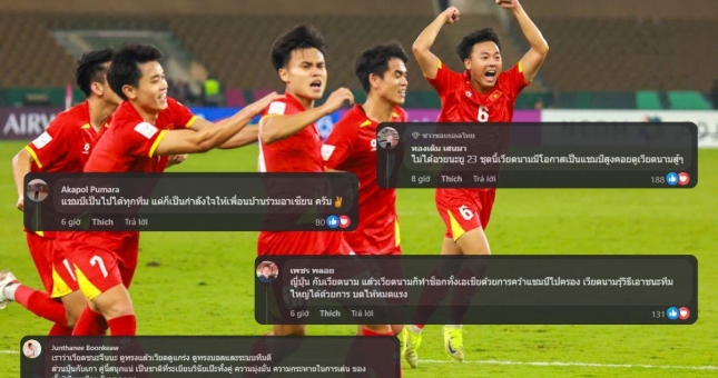 CĐV Thái Lan nói thẳng kết quả bán kết U23 Việt Nam vs U23 Trung Quốc