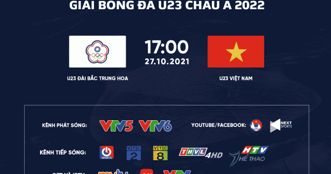 Nhiều dịch vụ truyền dẫn trên OTT, IPTV tại Việt Nam bị “tuýt còi” phát sóng trận U23 Đài Bắc Trung Hoa- U23 Việt Nam