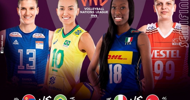 Lịch thi đấu bán kết giải bóng chuyền nữ VNL 2022 ngày 16/7