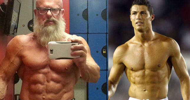 Chiêm ngưỡng cơ bụng 6 múi đỉnh hơn Ronaldo của ông lão 62 tuổi