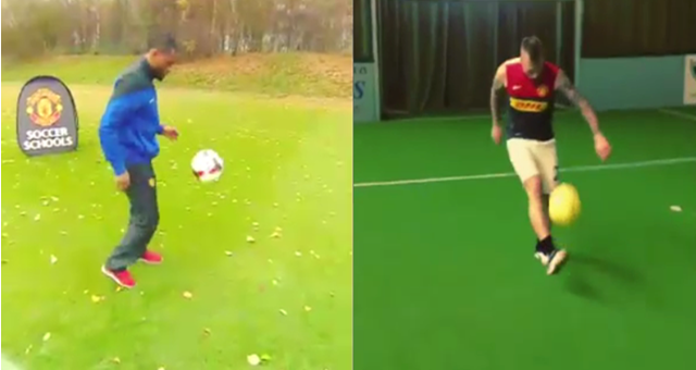 Video bóng đá: Evra và Buttner so kĩ thuật cá nhân điêu luyện