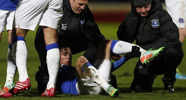 Video bóng đá: Cận cảnh Oviedo bị gãy đôi chân