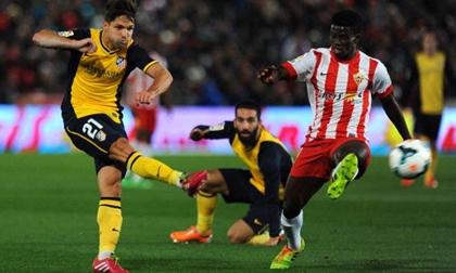 Atletico Madrid bất ngờ bại trận trước Almeria