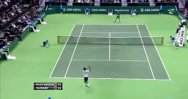 Video tennis: Murray vs Vasselin (V1 - Rotterdam Open)