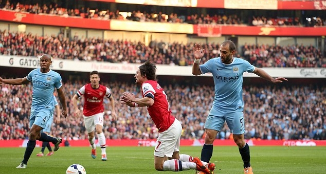 Video bàn thắng: Arsenal 1-1 Man City (Ngoại hạng Anh 2013/14)