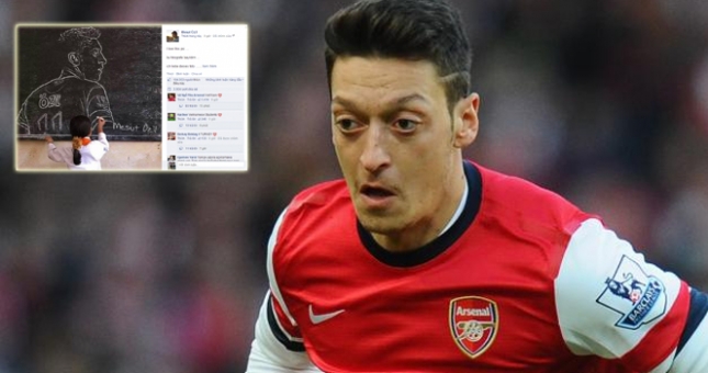 Fan nhí Việt Nam vẽ ảnh độc tặng Mesut Ozil