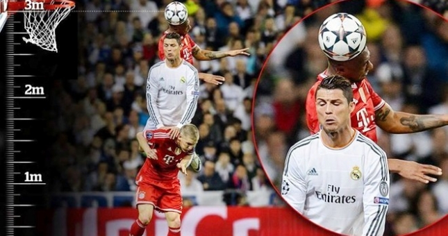 Jerome Boateng có pha bật nhảy cao hơn cả Ronaldo