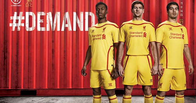 Liverpool ra mắt áo đấu sân khách mùa giải 2014 - 2015