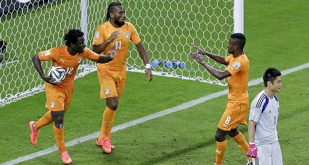 Video bàn thắng: Bờ Biển Ngà 2-1 Nhật Bản (Bảng C World Cup 2014)