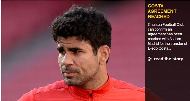 Chuyển nhượng 2/7: Diego Costa CHÍNH THỨC về Chelsea