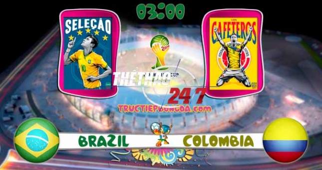 Link sopcast xem trực tiếp Brazil vs Colombia 03h00 ngày 5/7