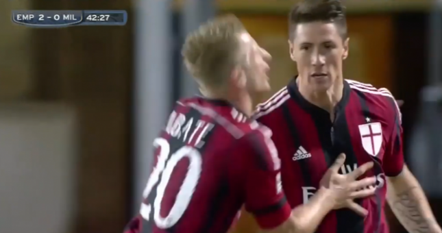 VIDEO: Fernando Torres ghi bàn thắng đầu tiên tuyệt đẹp cho AC Milan