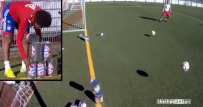 VIDEO: Thày trò Pep Guardiola thi sút bóng trúng lon
