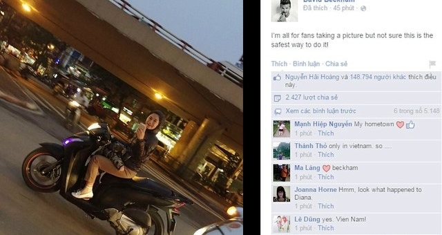 Fan nữ Việt mạo hiểm và lái SH 'lụa' nhất trong mắt Beckham