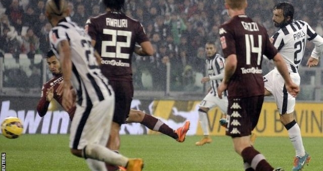 Video clip bàn thắng: Juventus 1-1 Torino - Người hùng Pirlo