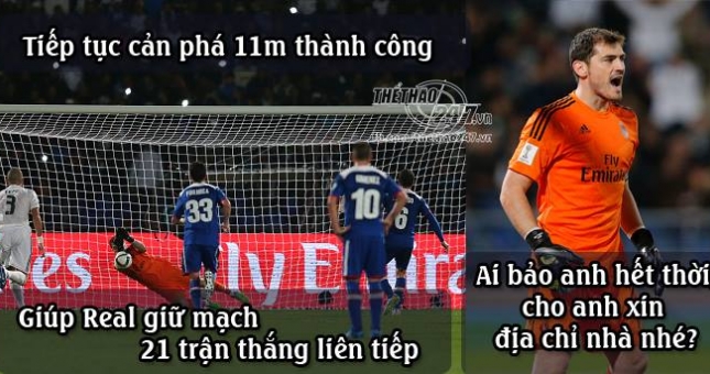 VIDEO: Thủ thành Iker Casillas 2 lần cản phá thành công penalty trong 1 tuần
