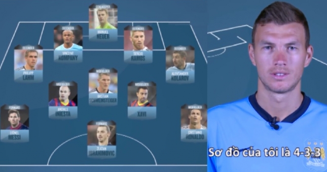 VIDEO: Đội hình xuất sắc nhất mọi thời đại do Edin Dzeko bình chọn