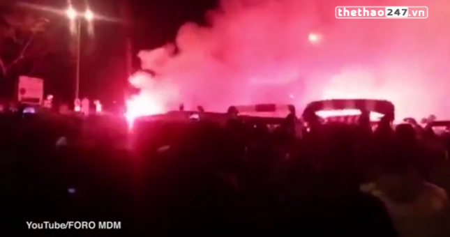 VIDEO: Kinh hoàng với kiểu 'tiễn khách' của CĐV Bilbao