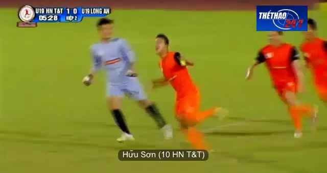 Video clip bàn thắng: U19 Hà Nội T&T 3-2 U19 Long An (Bán kết U19 QG 2015)
