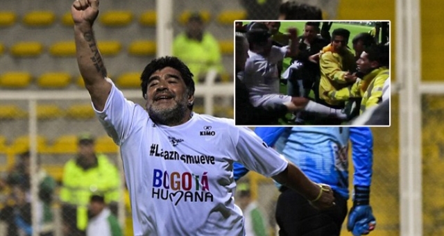 VIDEO: Maradona với hình ảnh không đẹp sau trận đấu từ thiện tại Colombia