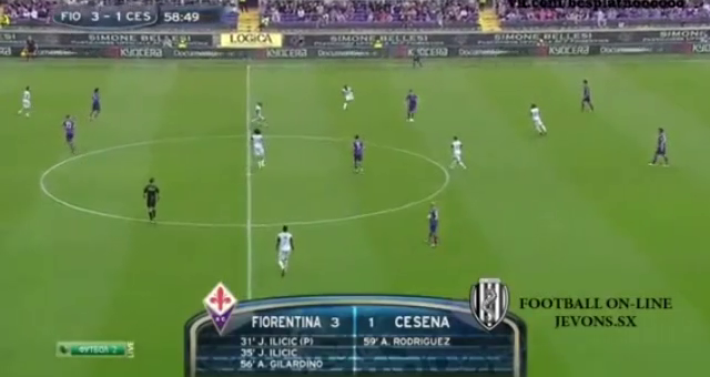 Video clip bàn thắng: Fiorentina 3-1 Cesena (V34 Serie A)