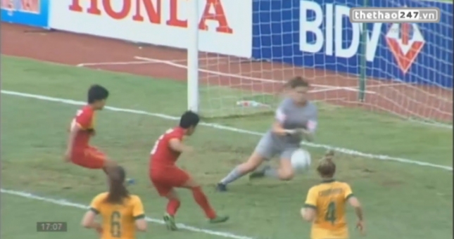 VIDEO: Sai lầm của thủ môn Australia giúp Nữ Myanmar có bàn mở tỷ số