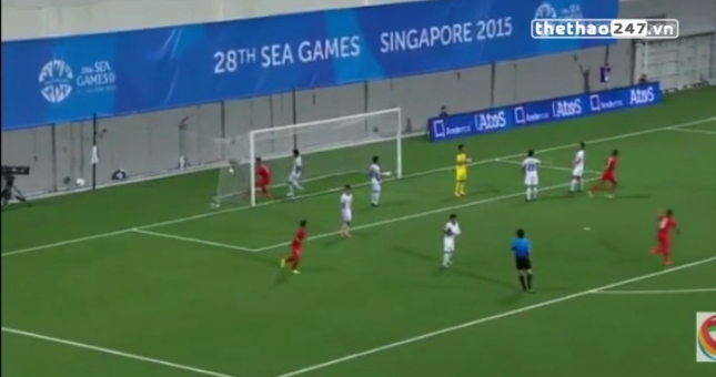 Video SEA Games 28: Tình huống dẫn đến bàn mở tỷ số của U23 Singapore