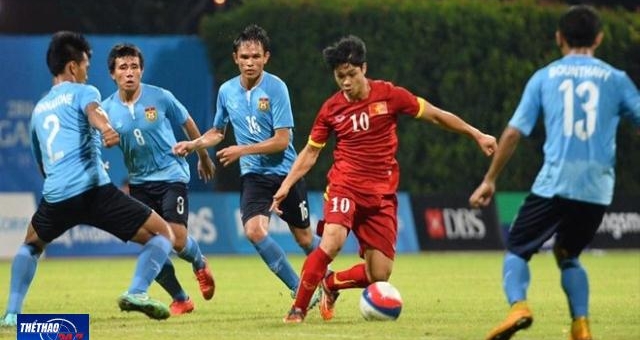 Video SEA Games 28: Màn trình diễn của Công Phượng vs U23 Lào