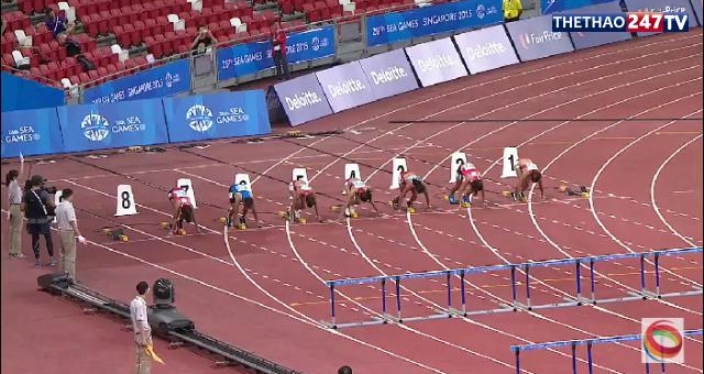Video SEA Games 28: Chung kết 100m vượt rào nữ - Trần Thị Yến Hoa