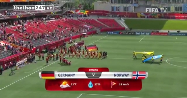 Video clip bàn thắng: Đức 1-1 Nauy (World Cup nữ 2015)