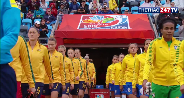 Video bàn thắng: Brazil 0-1 Australia (Vòng 1/8 World Cup bóng đá nữ)