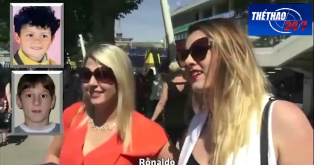 VIDEO: Phản ứng của phái đẹp khi nhìn ảnh CR7, Messi khi còn nhỏ