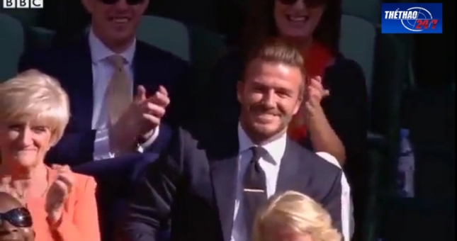 VIDEO: Beckham trổ tài bắt bóng tennis ở Wimbledon