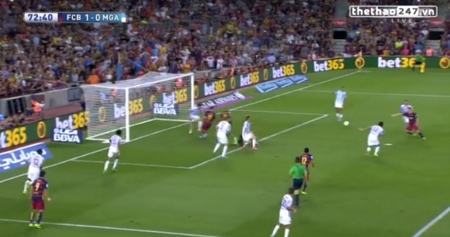 Video bàn thắng: Barcelona 1-0 Malaga (Vòng 2 La Liga 2015/2016)