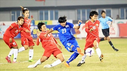 Nữ Myanmar thất thủ trước Thái Lan tại VL Olympic 2016