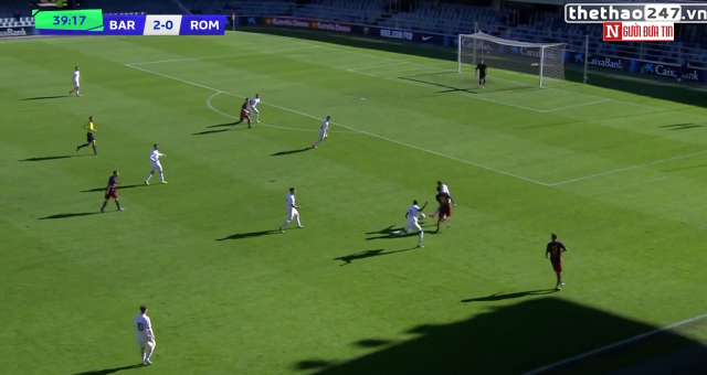 VIDEO: Sao trẻ Barca solo ghi bàn như Messi trước đội trẻ Roma