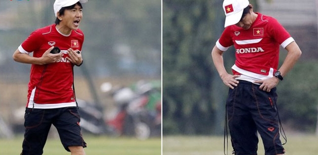 HLV Miura cáu gắt với các cầu thủ U23 Việt Nam