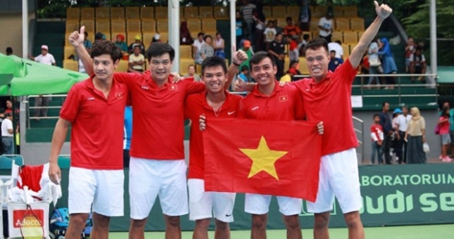 Đánh bại Indonesia, tuyển VN chờ người Thái tại vòng 2 Davis Cup