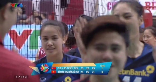 Video bóng chuyền: Ngân hàng Công Thương 3-1 CLB 4.25 Triều Tiên